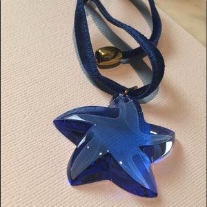 NWOT BACCARAT Star Crystal 18k Pendant Necklace